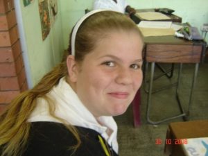 photo of Michelle in 7th grade. 2008